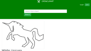 openclipart圖庫：White Unicorn