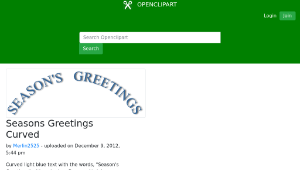 openclipart圖庫：Seasons Greetings Curved