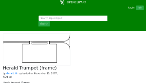 openclipart圖庫：Herald Trumpet (frame)