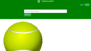 openclipart圖庫：Tennis Ball NoShadow