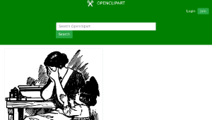 openclipart圖庫：Sad Mother