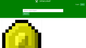 openclipart圖庫：Pixel Gold Coin-資源代表圖