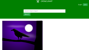 openclipart圖庫：raven illustration