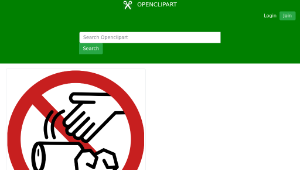 openclipart圖庫：No Littering Sign