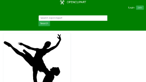 openclipart圖庫：Woman And Man Ballet Silhouette