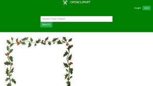 openclipart圖庫：Holly frame 2