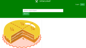 openclipart圖庫：Quartered Cake
