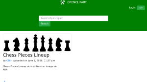 openclipart圖庫：Chess Pieces Lineup縮圖