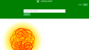 openclipart圖庫：Spiral sun