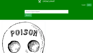 openclipart圖庫：poison skull