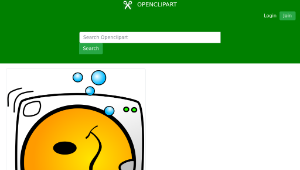 openclipart圖庫：Washing Machine Smiley