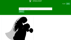openclipart圖庫：Bride And Groom Silhouette