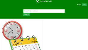 openclipart圖庫：clock and callendar