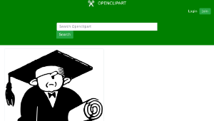 openclipart圖庫：Graduate with diploma