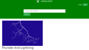 openclipart圖庫：Thunder And Lightning
