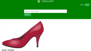 openclipart圖庫：red shoe-資源代表圖