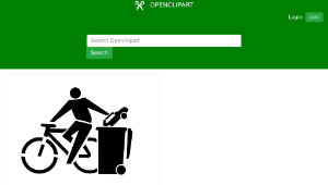 openclipart圖庫：Bike to the people. Car to the trash.