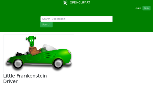 openclipart圖庫：Little Frankenstein Driver