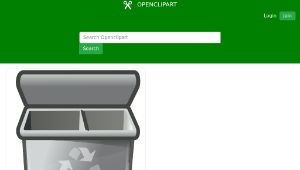 openclipart圖庫：Gray recycle bin-資源代表圖