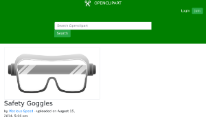 openclipart圖庫：Safety Goggles