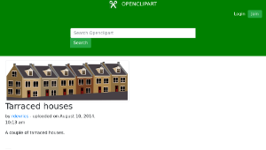 openclipart圖庫：Tarraced houses