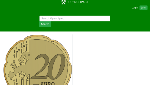 openclipart圖庫：20 euro cent