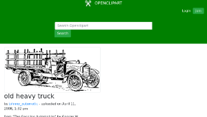 openclipart圖庫：old heavy truck