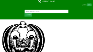 openclipart圖庫：jack o' lantern with eyes
