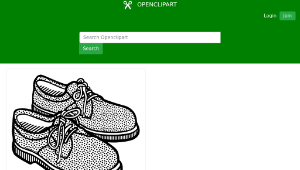 openclipart圖庫：shoes - lineart-資源代表圖