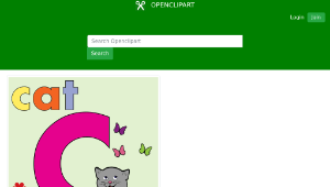 openclipart圖庫：Cat Alphabet Letter C