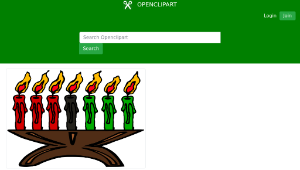 openclipart圖庫：Kwanzaa Kinara
