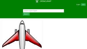 openclipart圖庫：Plane Red-資源代表圖