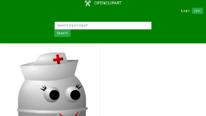 openclipart圖庫：Game baddie: Nurse
