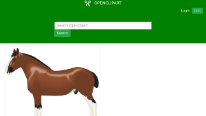 openclipart圖庫：Clydesdale Horse