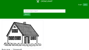 openclipart圖庫：house - lineart