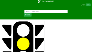 openclipart圖庫：Traffic semaphore yellow light