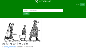 openclipart圖庫：walking to the train