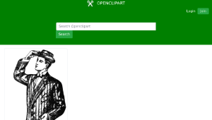 openclipart圖庫：Gentleman and his Dog