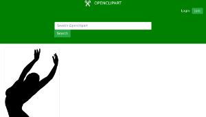 openclipart圖庫：Dancing Woman Silhouette