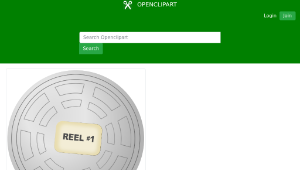 openclipart圖庫：Motion Picture Film Reel Canister 