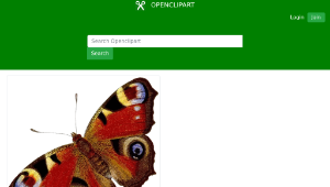 openclipart圖庫：Peacock butterfly (colour)-資源代表圖