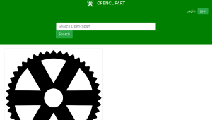 openclipart圖庫：Gear silhouette-資源代表圖