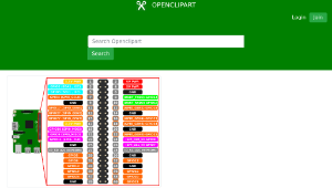 openclipart圖庫：Raspberry Pi 3 GPIO Pin Chart with Pi縮圖