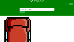 openclipart圖庫：Pixel Car Red Front縮圖