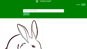 openclipart圖庫：Rabbit Line Art-資源代表圖