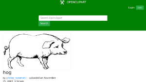 openclipart圖庫：hog縮圖