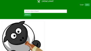 openclipart圖庫：Drinking sheep縮圖