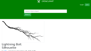 openclipart圖庫：Lightning Bolt Silhouette-資源代表圖