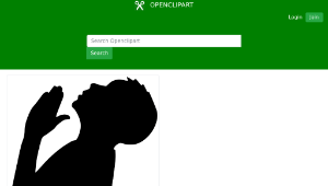 openclipart圖庫：Praying Boy Silhouette-資源代表圖