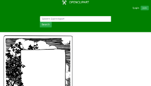 openclipart圖庫：Nature and a House Frame縮圖